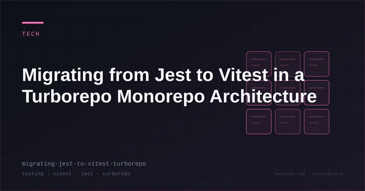 Migrating from Jest to Vitest in a Turborepo Monorepo Architecture