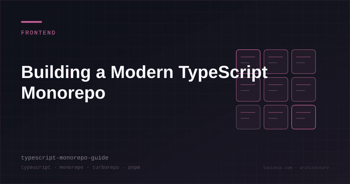 Building a Modern TypeScript Monorepo