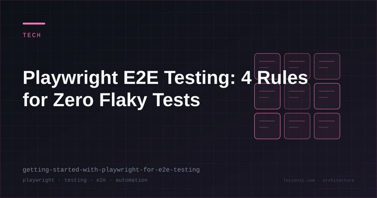 Playwright E2E Testing: 4 Rules for Zero Flaky Tests