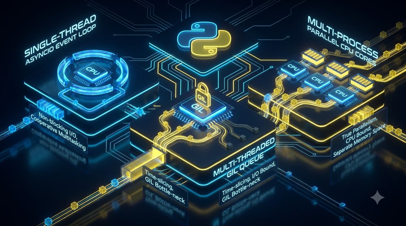 Python Concurrency in 2026: AsyncIO vs Threads vs Processes