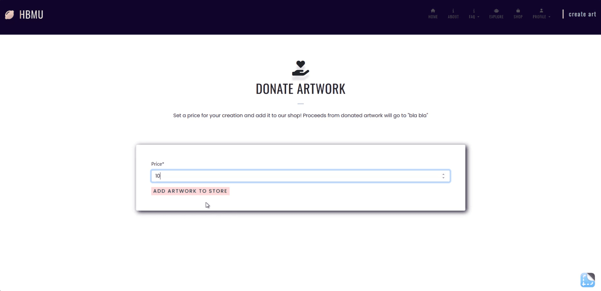 AI Art Gallery digital asset listing pricing and licensing configuration