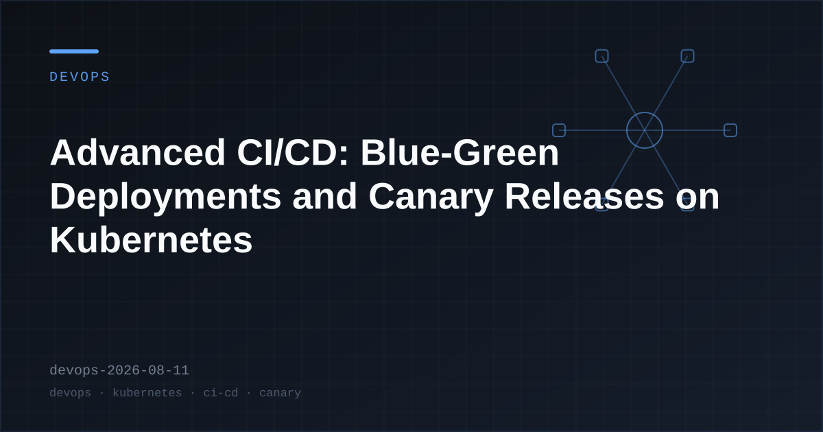 Advanced CI/CD: Blue-Green Deployments and Canary Releases on Kubernetes