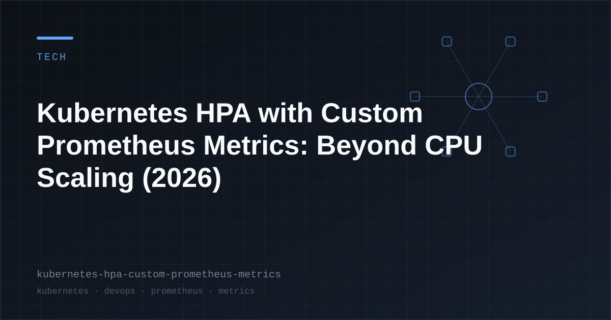 Kubernetes HPA with Custom Prometheus Metrics: Beyond CPU Scaling (2026)