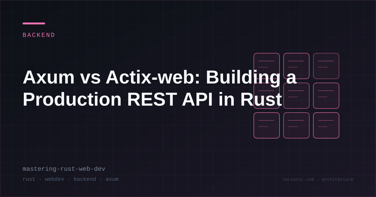 Axum vs Actix-web: Building a Production REST API in Rust