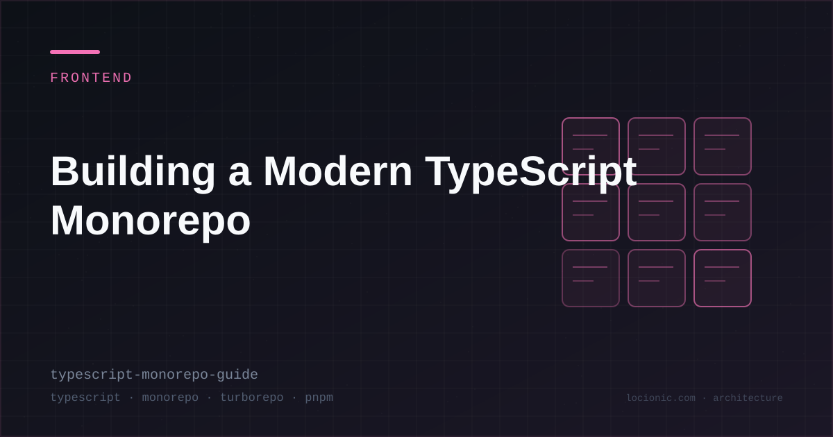 Building a Modern TypeScript Monorepo